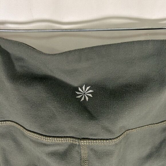 Athleta Leggings Women's XS Green Pull On Stretchy Mesh Side Breathable Mid Rise - Picture 7 of 10